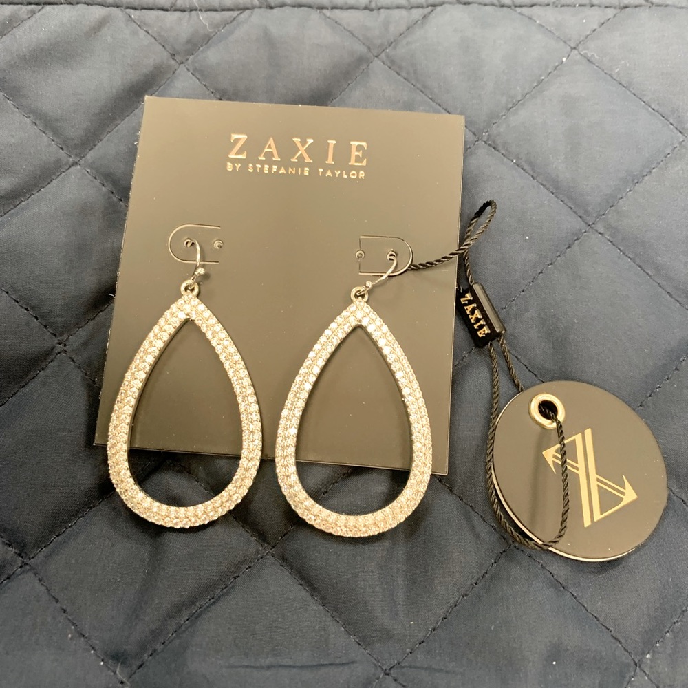 CZ pave  earrings by Zaxie by Stefanie Taylor.